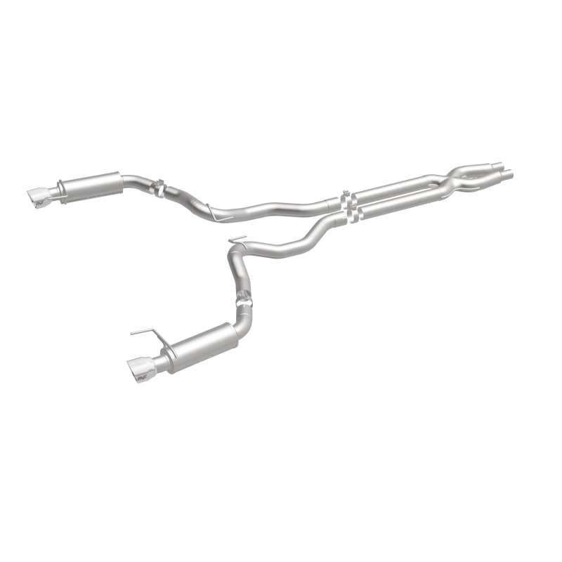 Ford Mustang Performance Exhaust - Rear - Magnaflow - Cat Back, Competition, Dual Split Polished Tips - Polished - `15-`17