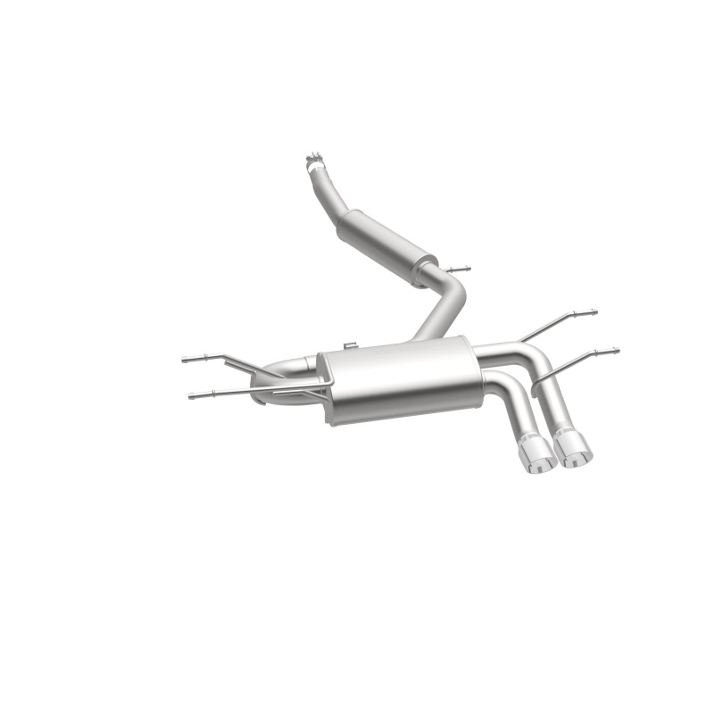 Mazda MX-5 Miata Performance Exhaust - Rear - Magnaflow - Cat-Back, Dual Straight Passenger Side Rear Exit, 3in Polished Welded-On Double Wall Angle Cut Folded Edge Tips - Polished - `15-`23