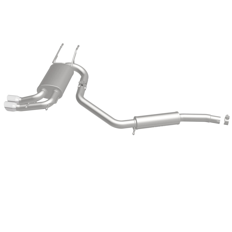 Mazda MX-5 Miata Performance Exhaust - Rear - Magnaflow - Cat-Back, Dual Straight Passenger Side Rear Exit, 3in Polished Welded-On Double Wall Angle Cut Folded Edge Tips - Polished - `15-`23