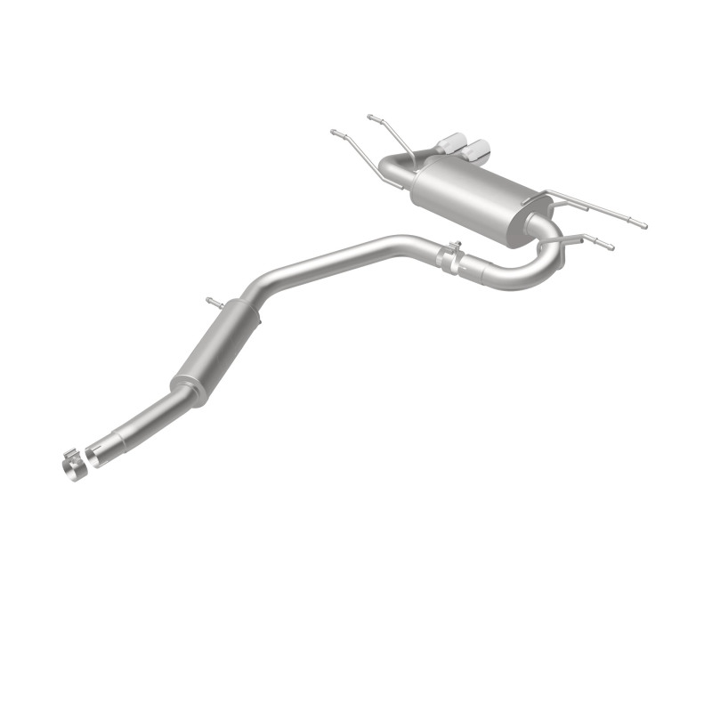 Mazda MX-5 Miata Performance Exhaust - Rear - Magnaflow - Cat-Back, Dual Straight Passenger Side Rear Exit, 3in Polished Welded-On Double Wall Angle Cut Folded Edge Tips - Polished - `15-`23