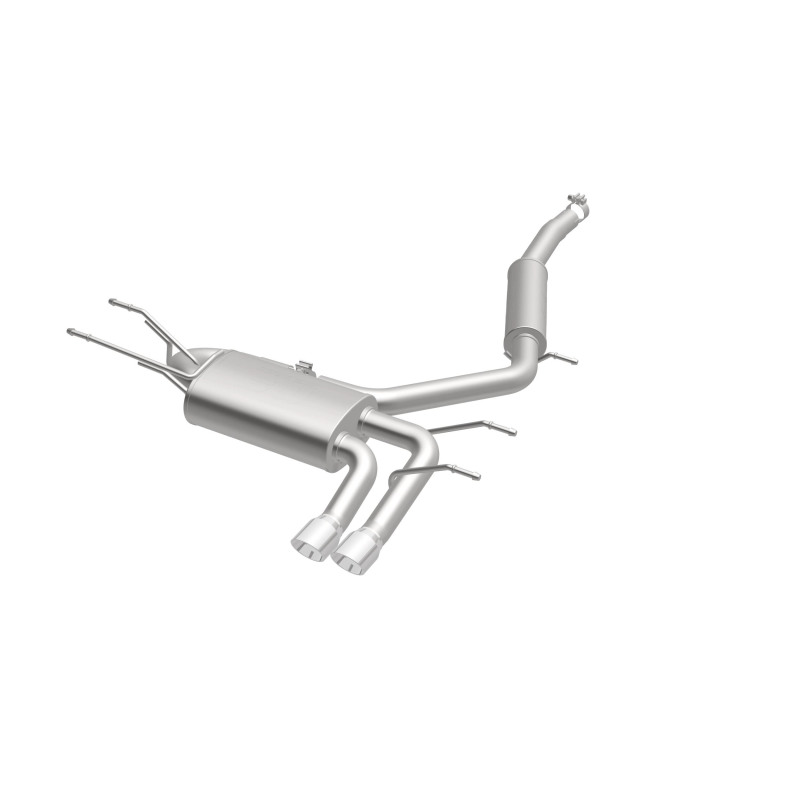 Mazda MX-5 Miata Performance Exhaust - Rear - Magnaflow - Cat-Back, Dual Straight Passenger Side Rear Exit, 3in Polished Welded-On Double Wall Angle Cut Folded Edge Tips - Polished - `15-`23