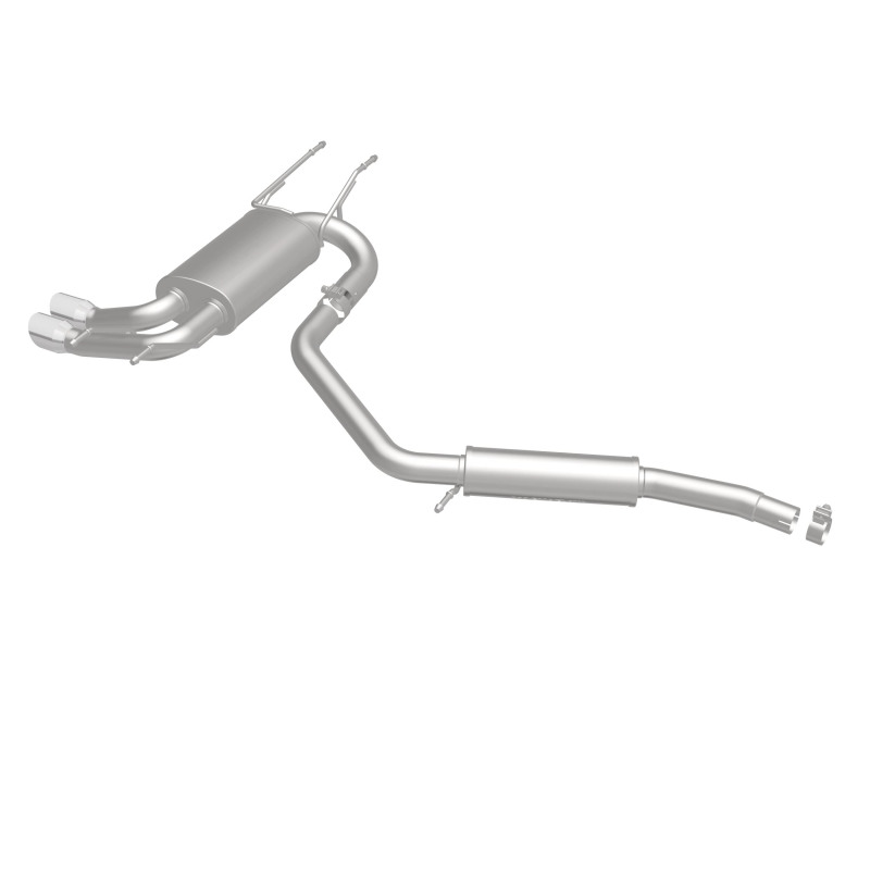 Mazda MX-5 Miata Performance Exhaust - Rear - Magnaflow - Cat-Back, Dual Straight Passenger Side Rear Exit, 3in Polished Welded-On Double Wall Angle Cut Folded Edge Tips - Polished - `15-`23