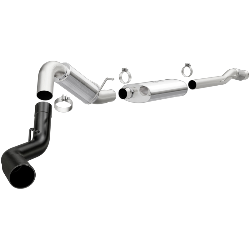 Chevrolet Silverado 1500 Performance Exhaust - Passenger Side Exit - Magnaflow - Cat Back, 4in Tip, MF Series - Black - `14-`17