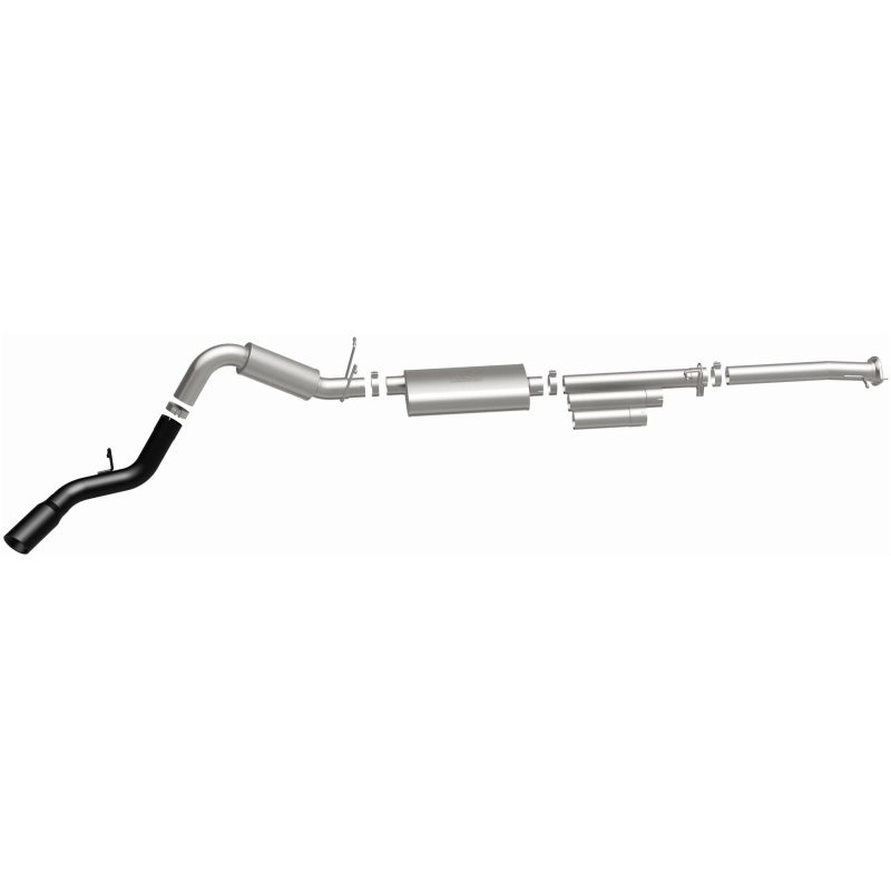 Chevrolet 3500 Performance Exhaust - Single Passenger Side Rear Exit - Magnaflow - Cat Back - Black - `11-`19