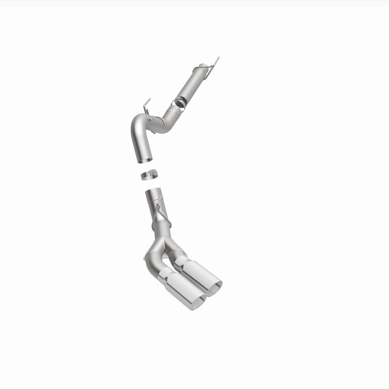 Ford F-150 Performance Exhaust - Dual Same Side Behind Passenger Rear Tire - Magnaflow - Cat Back, Street Series - Polished - `18-`20