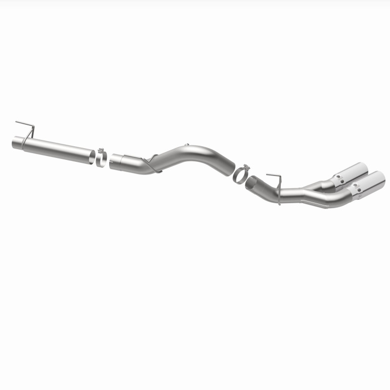 Ford F-150 Performance Exhaust - Dual Same Side Behind Passenger Rear Tire - Magnaflow - Cat Back, Street Series - Polished - `18-`20