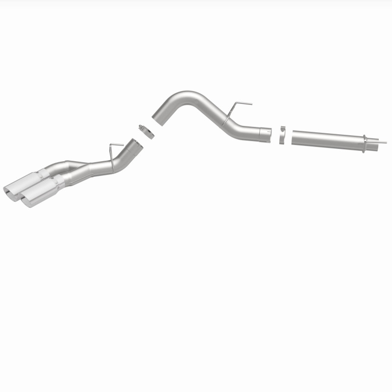 Ford F-150 Performance Exhaust - Dual Same Side Behind Passenger Rear Tire - Magnaflow - Cat Back, Street Series - Polished - `18-`20