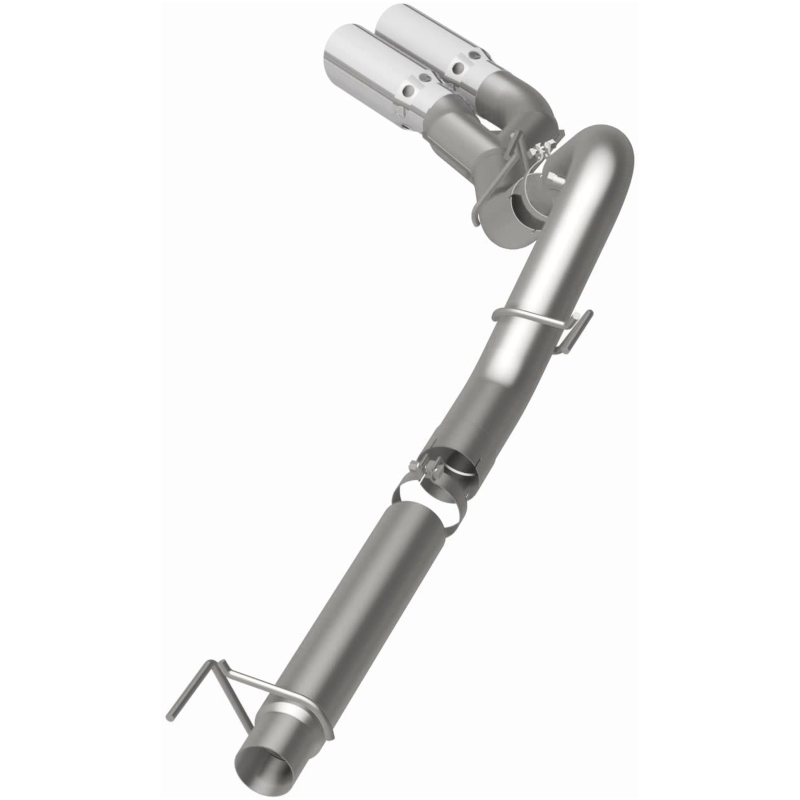 Ford F-150 Performance Exhaust - Dual Same Side Behind Passenger Rear Tire - Magnaflow - Cat Back, Street Series - Polished - `18-`20