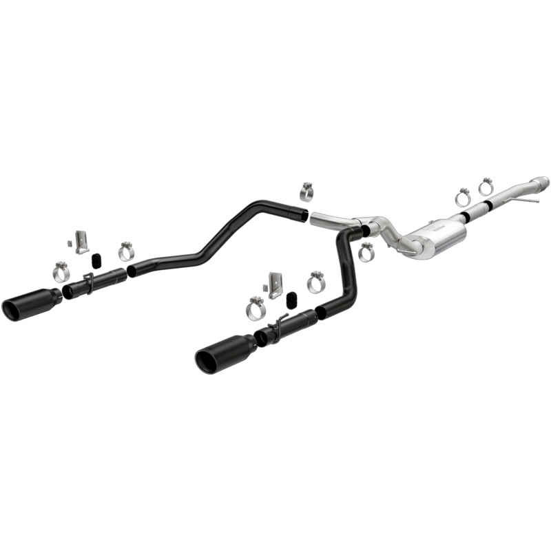 Chevrolet Silverado 1500 Performance Exhaust - Rear - Magnaflow - Street Series Dual Exit - Black - `19-`27 Chevrolet Silverado 1500 Performance Exhaust - Rear - Magnaflow - Street Series Dual Exit - Black - `19-`27