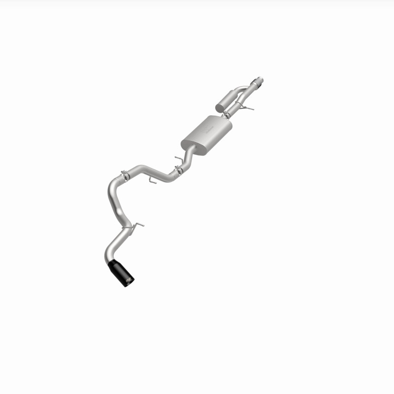 GMC Yukon Performance Exhaust - Single Passenger Side Rear Exit - Magnaflow - Street Series, Cat-Back, No Drone Technology, Stainless Steel with Black Chromed Tip - Black - `21-`25
