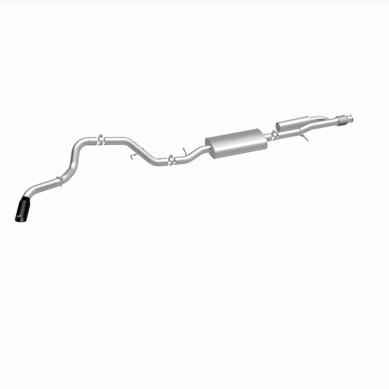 GMC Yukon Performance Exhaust - Single Passenger Side Rear Exit - Magnaflow - Street Series, Cat-Back, No Drone Technology, Stainless Steel with Black Chromed Tip - Black - `21-`25