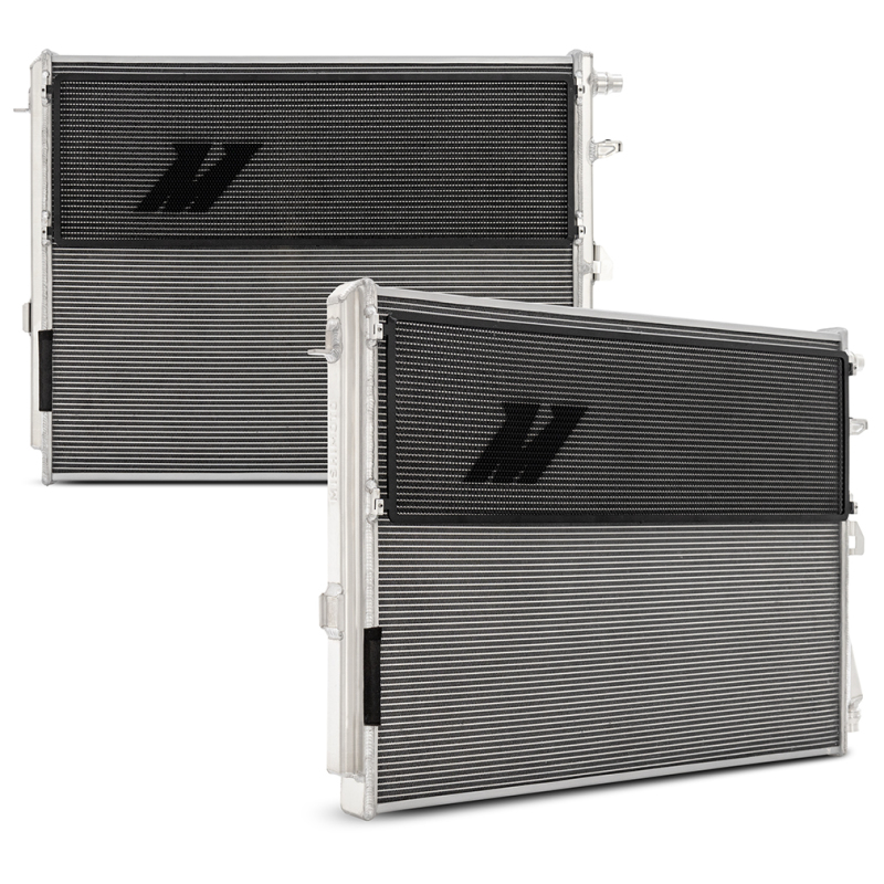 BMW M2 Heat Exchanger - Mishimoto - Performance, Dual-Pass, Aluminum End Tanks, Louvered Fins, with Rock Guards - `23-`27