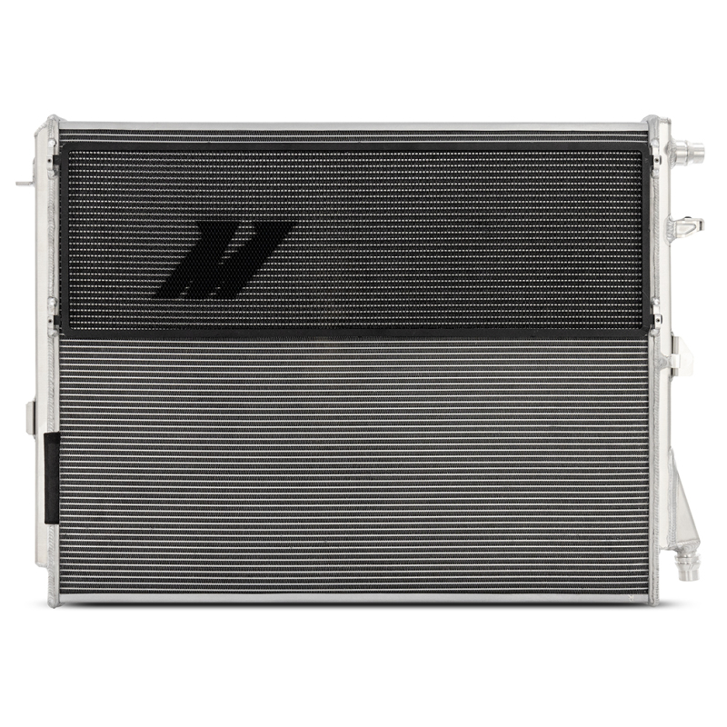 BMW M4 Heat Exchanger - Mishimoto - Performance, Dual-Pass, Aluminum End Tanks, Louvered Fins, with Rock Guards - `21-`27
