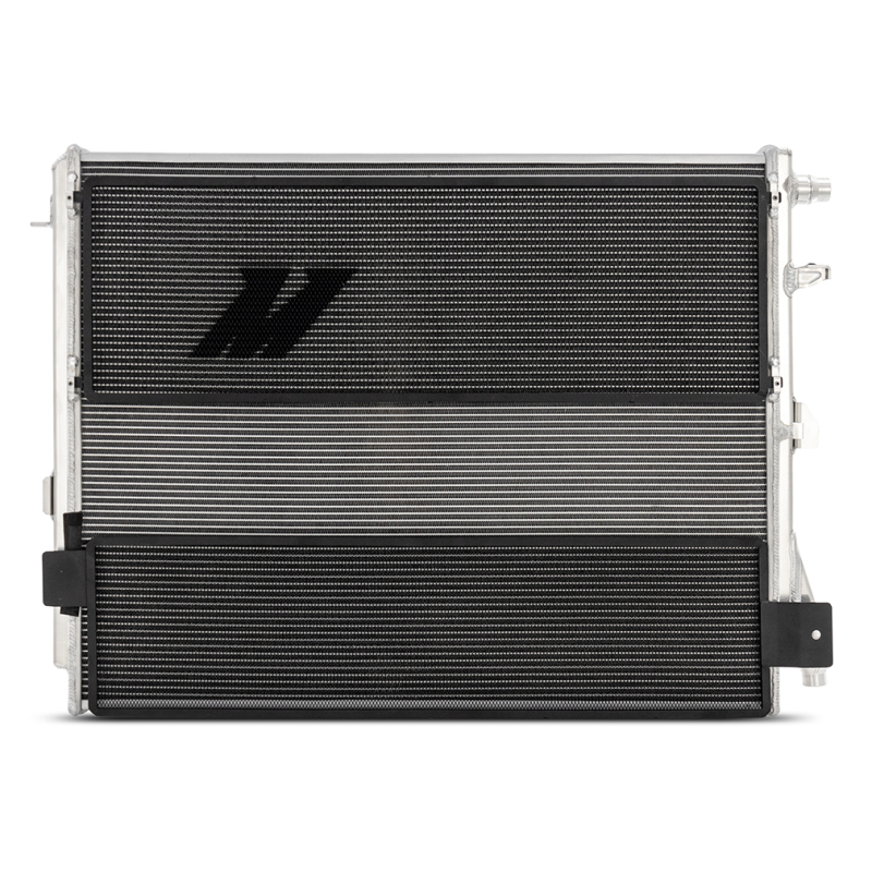 BMW M4 Heat Exchanger - Mishimoto - Performance, Dual-Pass, Aluminum, Louvered Fin, Includes Rock Guards - `21-`27