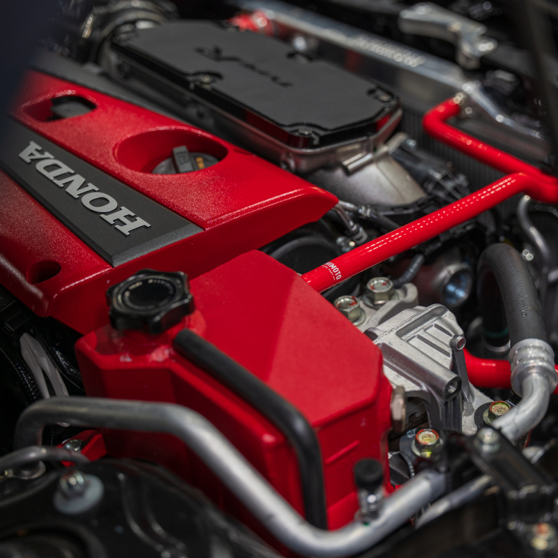 Honda Civic Type R Radiator Hose Kit - Mishimoto - Silicone Coolant, K20C1 Engine - Red - `23-`27