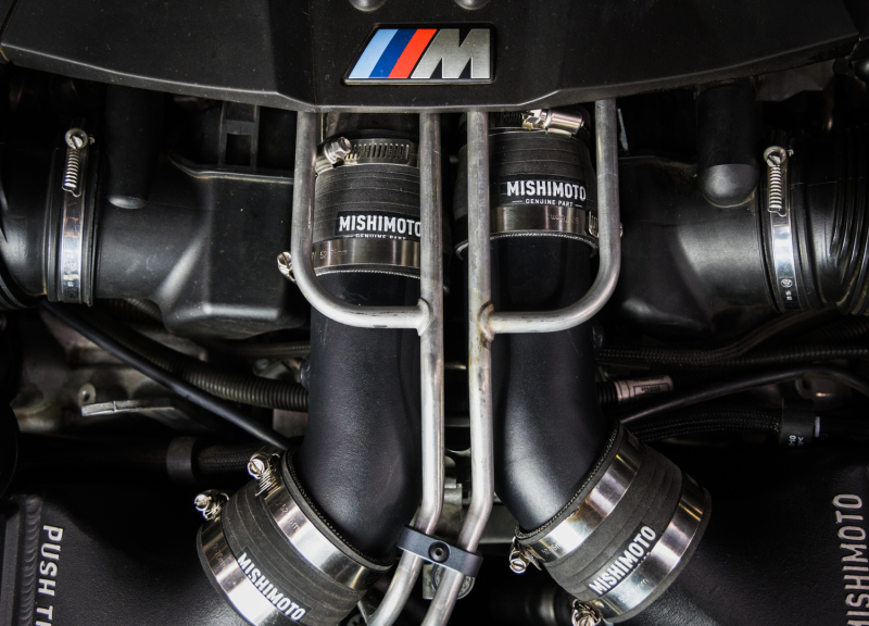BMW M5 Intercooler Pipe Kit - Mishimoto - Charge Pipes, Micro Wrinkle Black - Micro Wrinkle Black - `12-`16