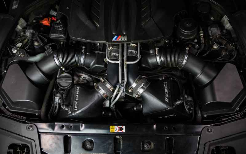 BMW M5 Intercooler Pipe Kit - Mishimoto - Charge Pipes, Micro Wrinkle Black - Micro Wrinkle Black - `12-`16