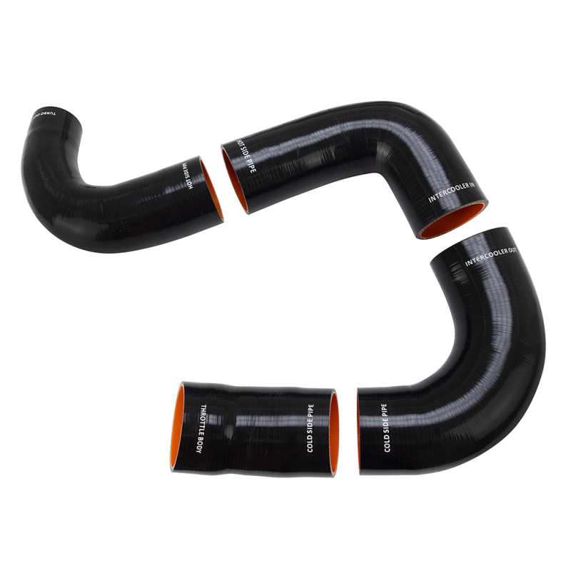 Volkswagen GTI Intercooler Pipe Kit - Mishimoto - Wrinkle Black - Black - `22-`27