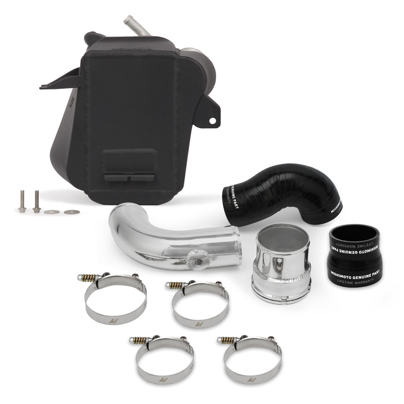 Ford Super Duty Intercooler - Mishimoto - Air-To-Water Performance - Micro-Wrinkle Black - `17-`27