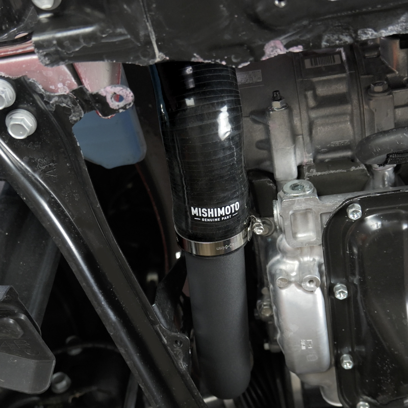 Toyota GR Corolla Intercooler Kit - Mishimoto - 4” Thick Bar-and-Plate Core - Black Cooler - Red Pipes - `23-`27