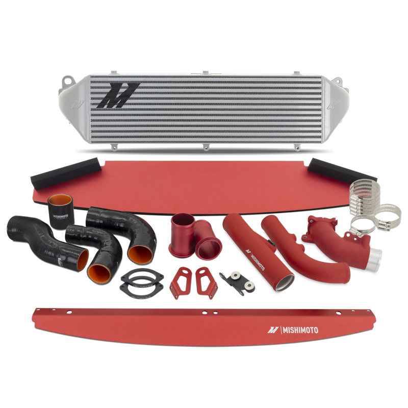 Toyota GR Corolla Intercooler Kit - Mishimoto - Mishimoto Performance - Silver Cooler, Red Pipes - `23-`27