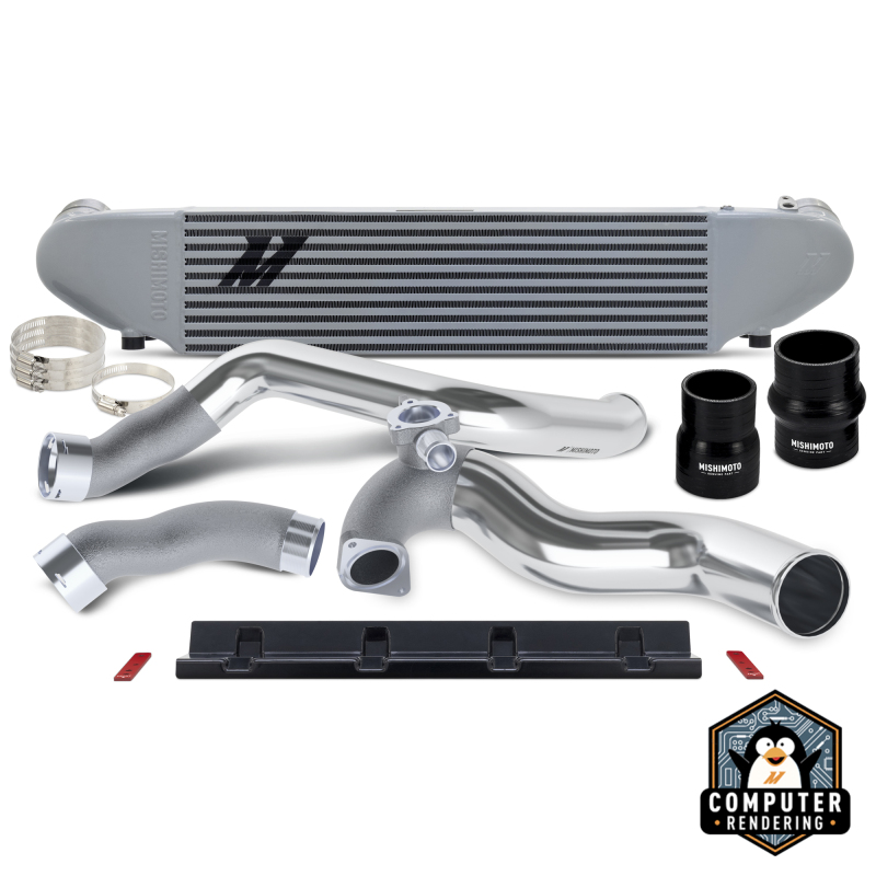 Ford Mustang Performance Intercooler Kit - Mishimoto - Bar-and-Plate - Silver/Polished - `24-`27