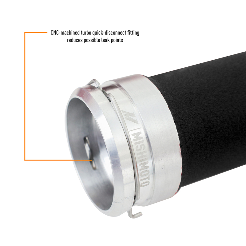 Subaru WRX Intercooler Kit - Front - Mishimoto - SL Core MWBK Pipes - Silver Intercooler, Black Pipes - `22-`27