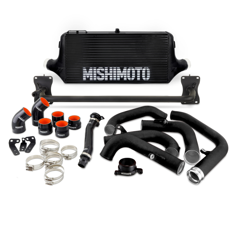 Subaru WRX Intercooler Kit - Front - Mishimoto - Front Mount BK Core MWBK Pipes - Black - `22-`27