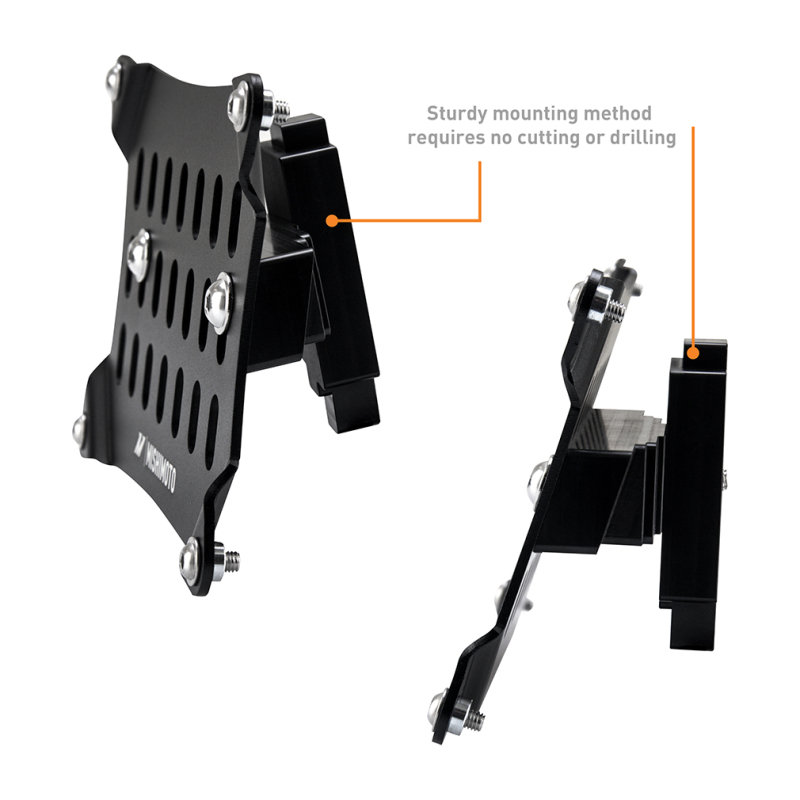 Ford Mustang Mach-E License Plate Relocation Kit - Front - Mishimoto - MMLP-MME-21 - Micro-wrinkle black - `21-`27