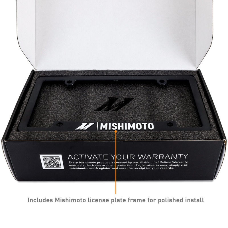 Ford Mustang Mach-E License Plate Relocation Kit - Front - Mishimoto - MMLP-MME-21 - Micro-wrinkle black - `21-`27