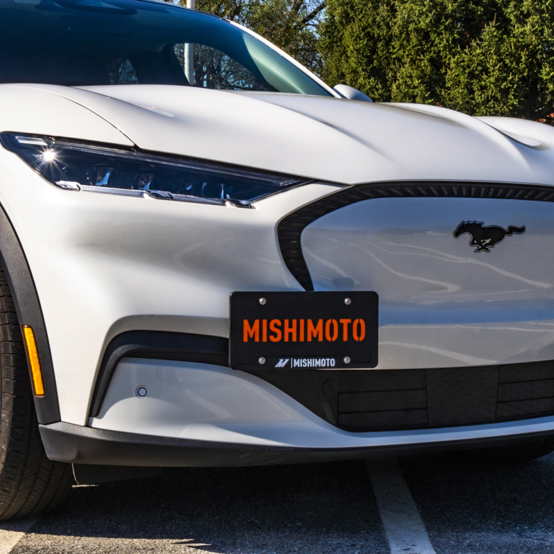 Ford Mustang Mach-E License Plate Relocation Kit - Front - Mishimoto - MMLP-MME-21 - Micro-wrinkle black - `21-`27