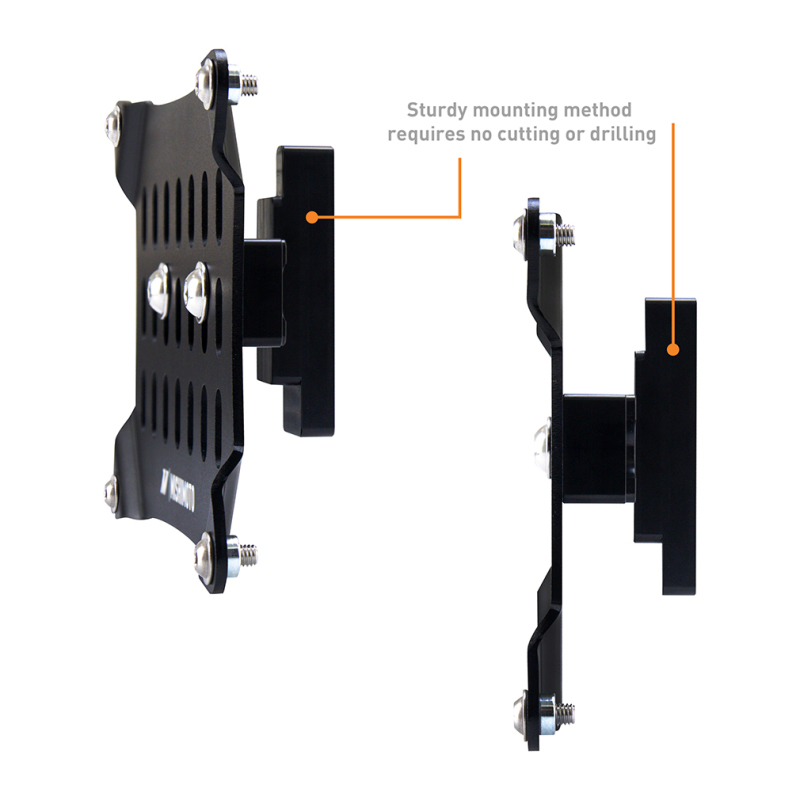 Ford Mustang License Plate Relocation Kit - Front - Mishimoto - Mishimoto MMLP-MUS4-24 - Black - `24-`27