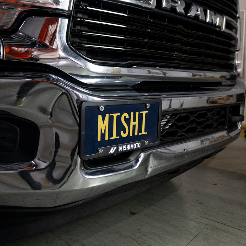 RAM 2500 License Plate Relocation Kit - Front - Mishimoto - MMLP-RAM-19 - Black - `19-`27