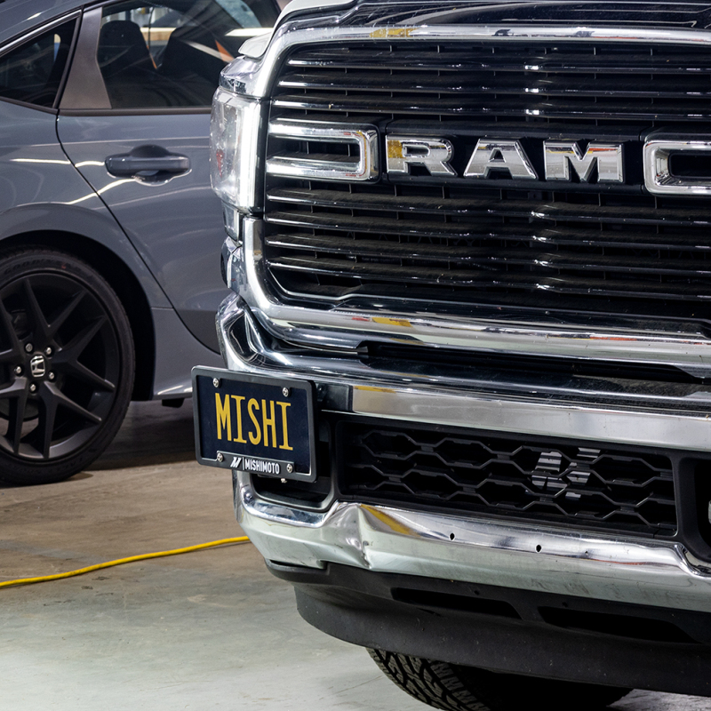 RAM 2500 License Plate Relocation Kit - Front - Mishimoto - MMLP-RAM-19 - Black - `19-`27