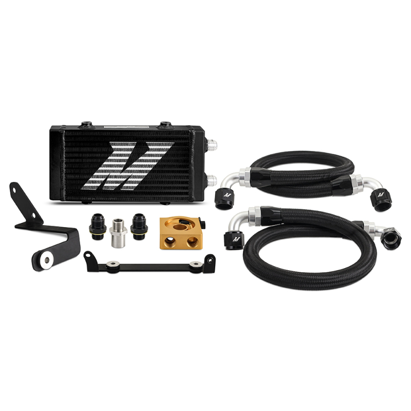Toyota GR Corolla Oil Cooler Kit - Mishimoto - Thermostatic - Black - `23-`27