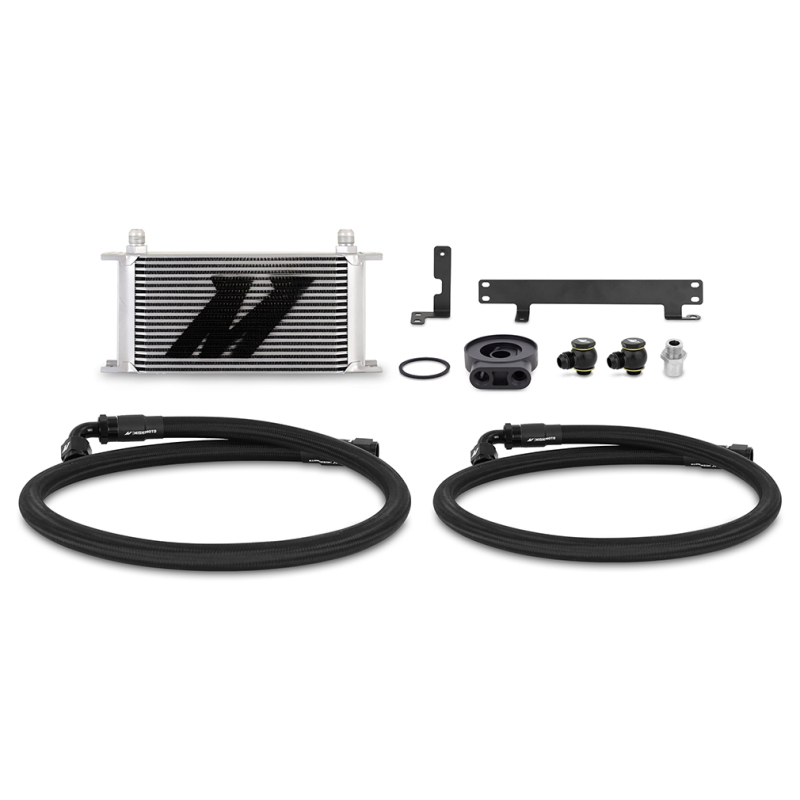 Subaru WRX Oil Cooler Kit - Front - Mishimoto - Thermostatic/Non-Thermostatic with 19-row - Silver - `22-`27