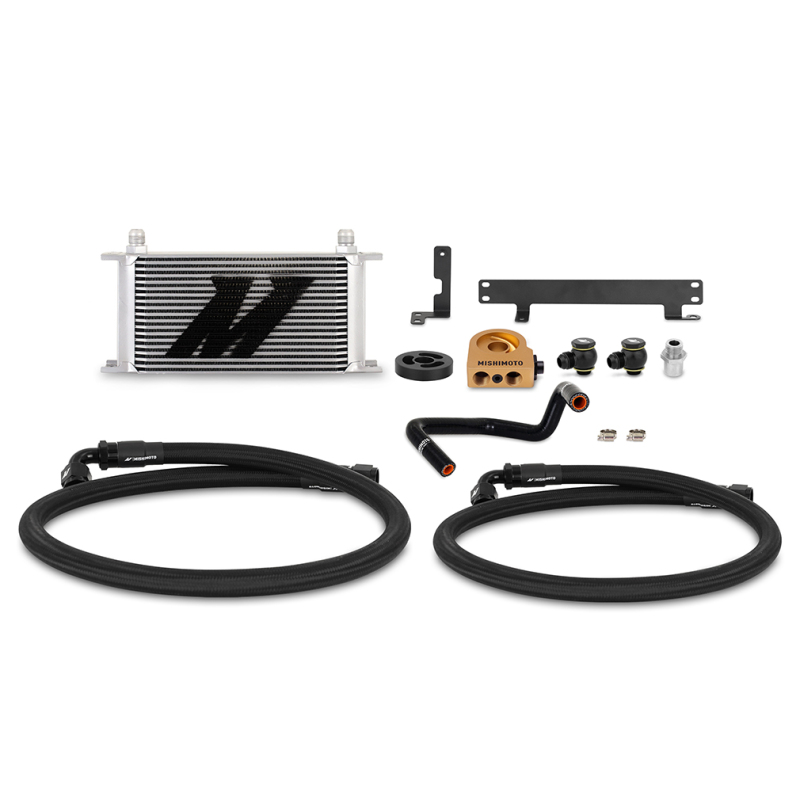 Subaru WRX Oil Cooler Kit - Front - Mishimoto - Thermostatic - Silver - `22-`27