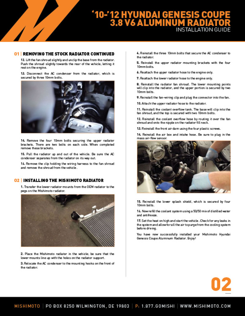 Hyundai Genesis Coupe Radiator - Mishimoto - Performance Aluminum - `10-`12