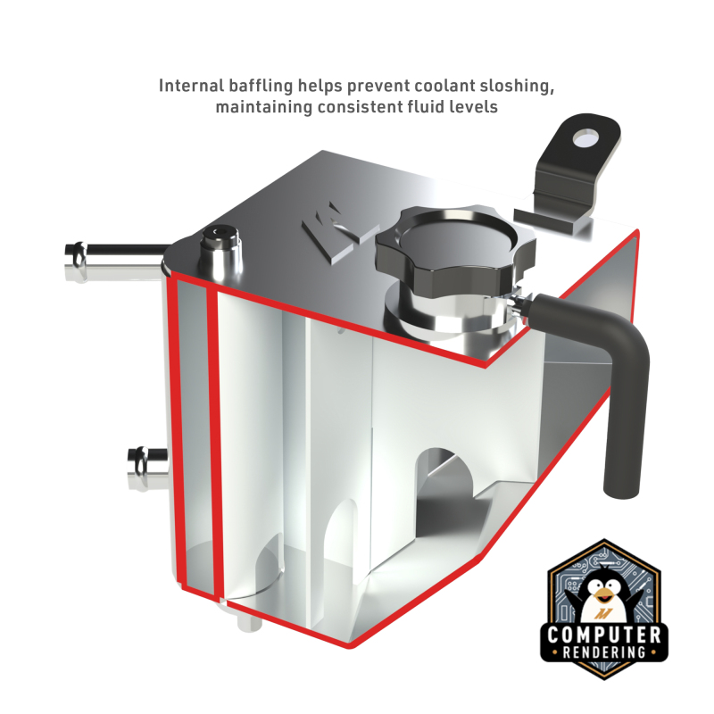 Toyota GR Corolla Coolant Expansion Tank - Mishimoto - Aluminum - Black - `23-`27