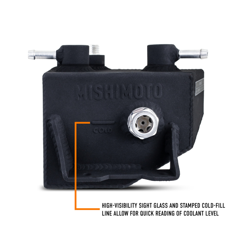 Ford Mustang Coolant Expansion Tank - Mishimoto - Micro-Wrinkle Black - Black - `24-`27