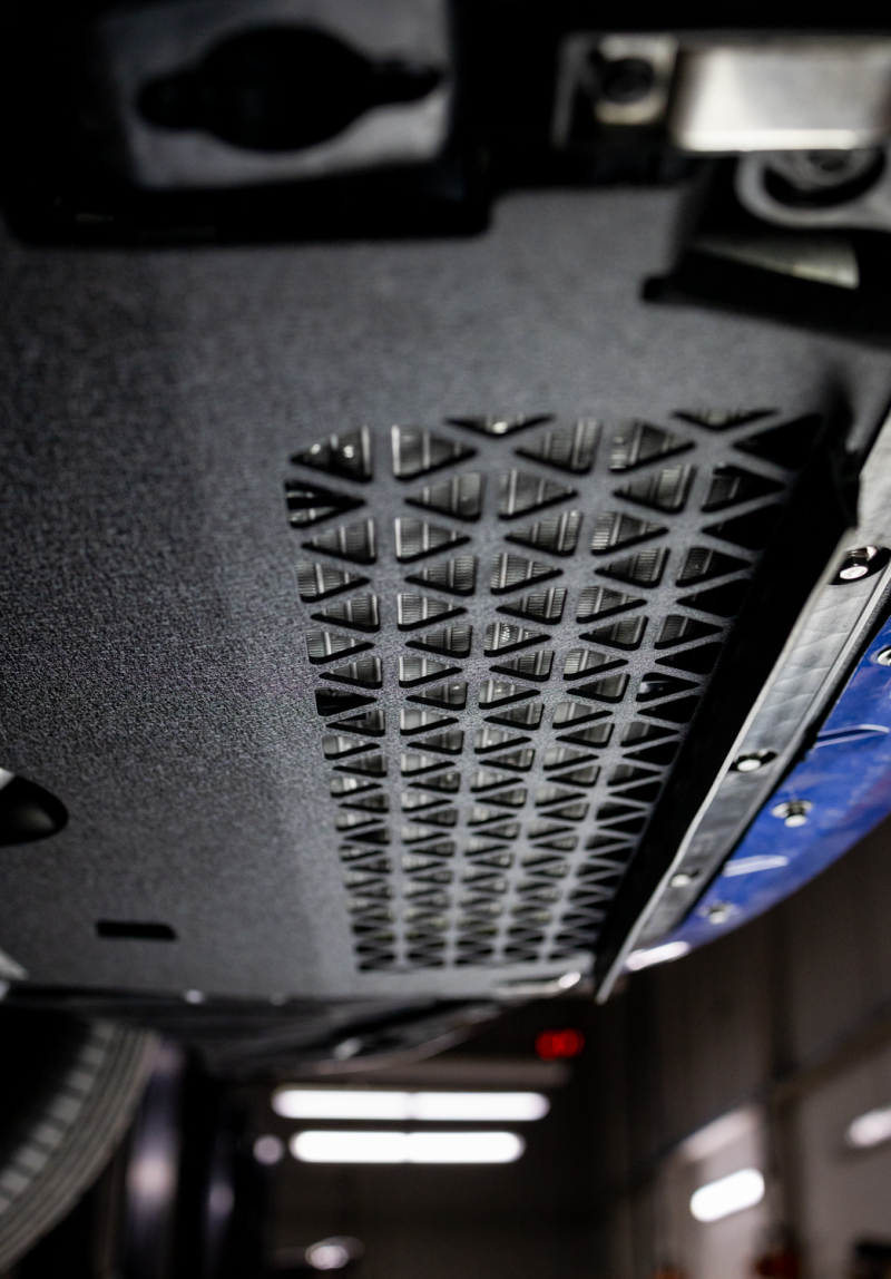 BMW M3 Skid Plate - Engine - Mishimoto - Aluminum Cross-Cut - Wrinkle Black - `21-`27