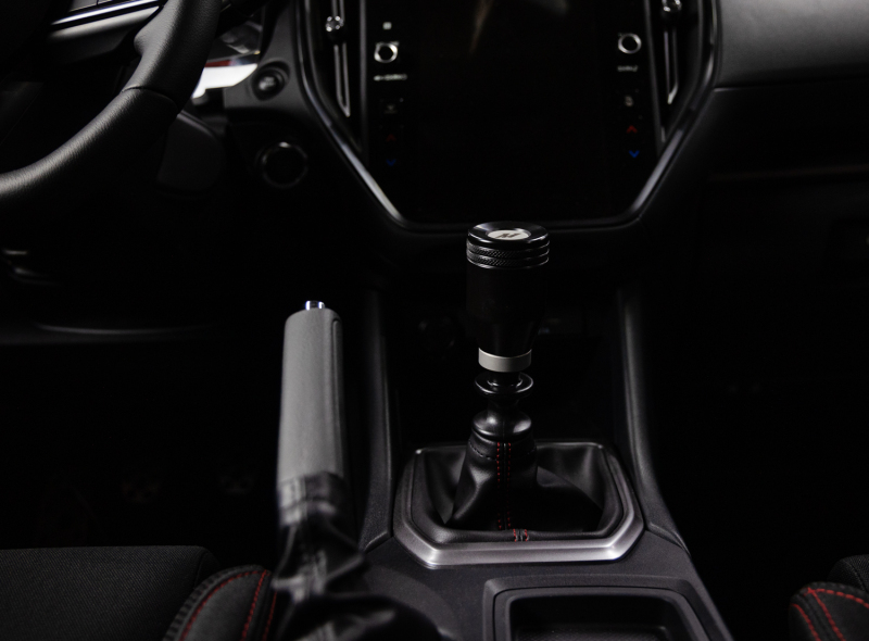 Subaru WRX Shift Knob - Mishimoto - Weighted, Delrin or Aluminum Shell, Black or Silver Core - Black - `22-`27