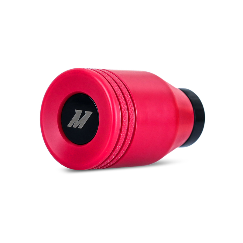 Subaru WRX Shift Knob - Mishimoto - Weighted with Hybrid 2-piece design - Red on Black - `22-`27