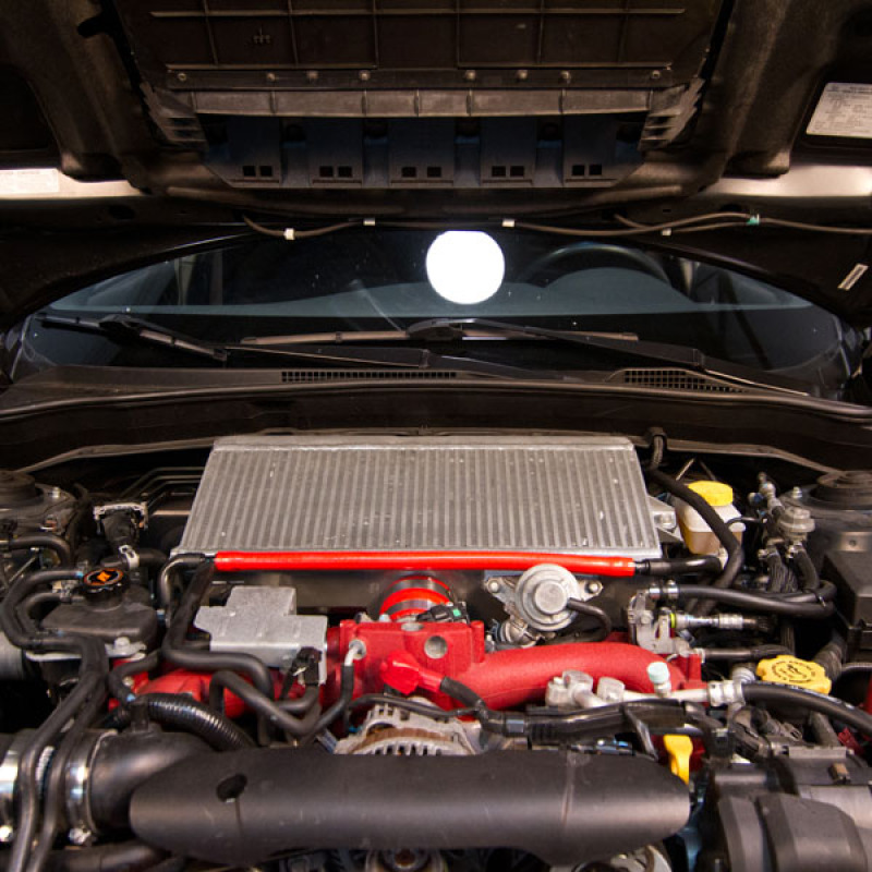 Subaru WRX STI Intercooler Kit - Top-Mount - Mishimoto - Powder Coated Black & Black Hoses - Stealth Black - `08-`21