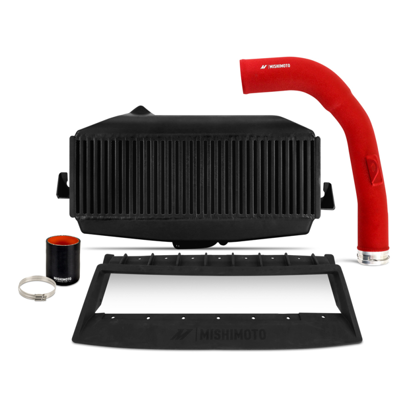 Subaru WRX Performance Top-Mount Intercooler Kit - Mishimoto - Black Intercooler, Red Pipe - `22-`27