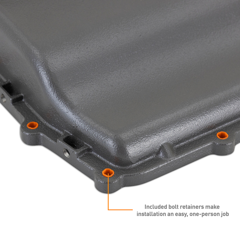 Ford Mustang Transmission Pan - Mishimoto - Aluminum 10R60/10R80 - Gunmetal Gray - `18-`27