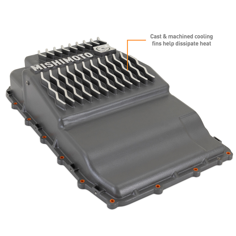 Ford Ranger Transmission Pan - Mishimoto - Aluminum 10R60/10R80 - Gunmetal Gray - `19-`27