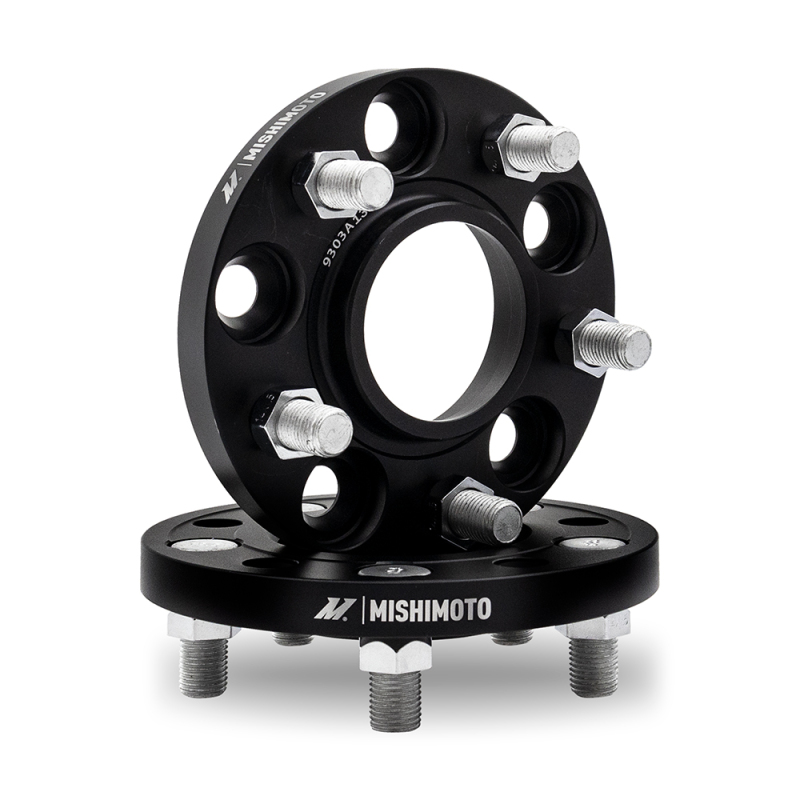 Toyota GR Corolla Wheel Spacers - Mishimoto - 5x114.3, 60.1 Center Bore, M12x1.5, 35mm Thick - Black - `23-`27