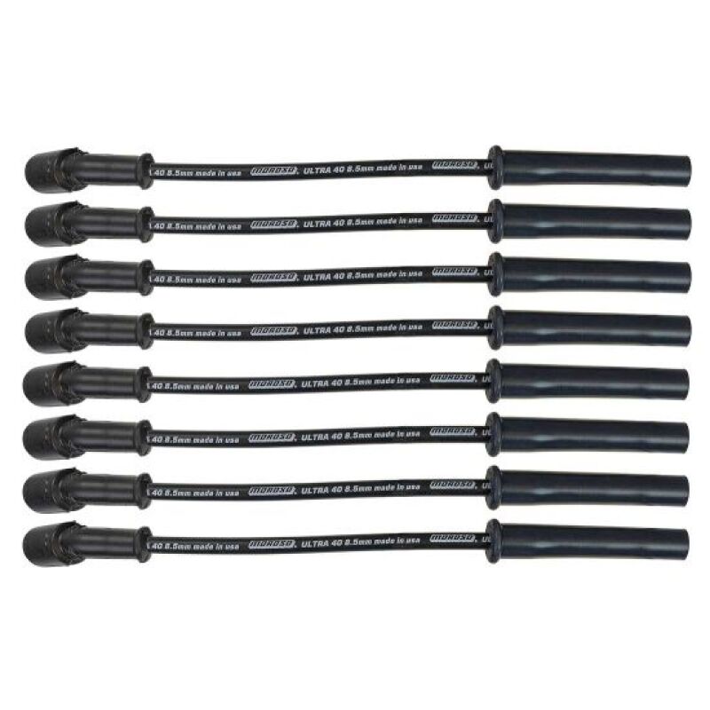 Chevrolet LS Spark Plug Wire Set - Moroso - Ultra 40 8.5mm Multi-Angle Boot - Black - `99-`13 Chevrolet LS Spark Plug Wire Set - Moroso - Ultra 40 8.5mm Multi-Angle Boot - Black - `99-`13