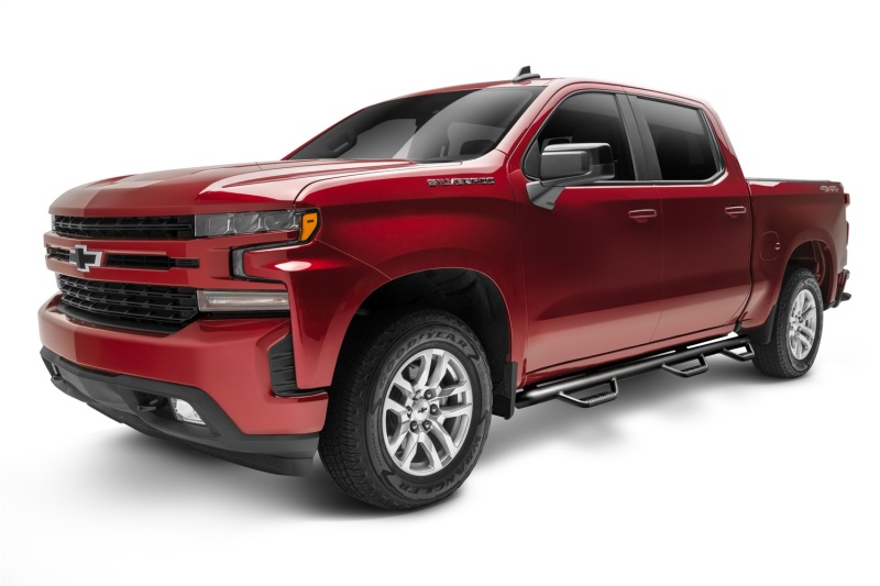 GMC Sierra 1500 Nerf Step - N-Fab - Wheel-to-Wheel with Bed Access - Textured Black - `19-`24